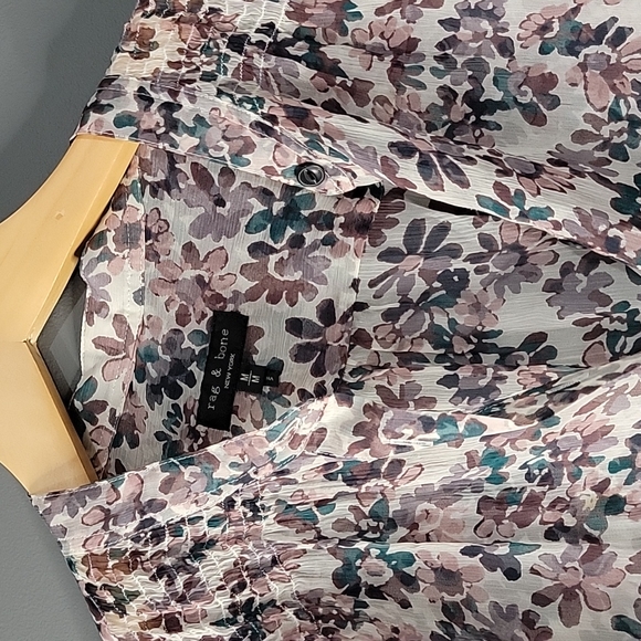 Rag and Bone Sheer Flower Button Down - Picture 3 of 4